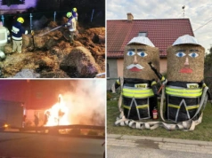 Podpalił dożynkowe dekoracje. Policja go zgarnęła, ale zaraz wrócił