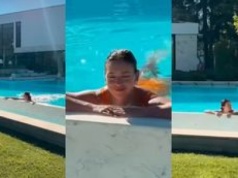 Klaudia Halejcio pluska się w OGROMNYM basenie przy wartej miliony willi. Taka to pożyje?