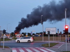 Pożar stolarni w Zalasewie koło Swarzędza