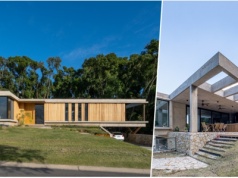 Dom uniesiony ponad terenem. Wybudowano go przy wąwozie