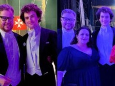 Jeremi Sebastian Kulczyk-Lubomirski bryluje na Balu Debiutantów w towarzystwie mamy, ojca, macochy i sióstr