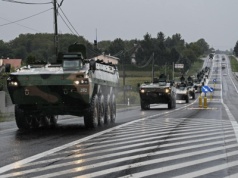 Kolumny wojskowe na drogach Warmii i Mazur