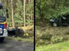 Wypadek na DW295 koło Nowogrodu Bobrzańskiego. Przyleciał śmigłowiec LPR (ZDJĘCIA)