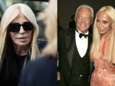 Donatella Versace oddała hołd Giorgio Armaniemu. Projektantka pojawiła się w tłumie żałobników