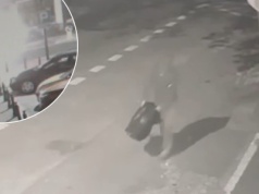 Nocą toczył oponę, a potem był wielki błysk. Wszystko się nagrało