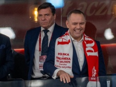 Karol Nawrocki na meczu polskich piłkarzy. To jego debiut w tej roli [ZDJĘCIA]