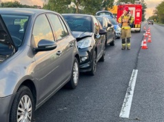 Wypadek 4 pojazdów na DK11
