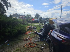 Wypadek w Borzykowie! Na miejscu dwa śmigłowce LPR.