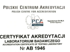 Laboratorium badawcze Wodnika z akredytacją