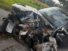 POWIAT NOWOTOMYSKI: Auto rozbite na przydrożnym drzewie