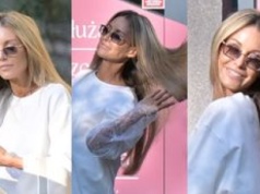 Małgorzata Rozenek-Majdan wywija przedłużonymi włosami przed salonem fryzjerskim. Petarda?