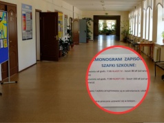 Kolejka po... szkolne szafki zelektryzowała uczniów. Kto pierwszy, ten lepszy, ale mieli "stać grzecznie"