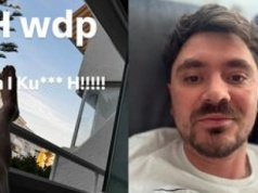 Daniel Martyniuk i jego stopa nadają szyfrem z balkonu: "H wdp Ch I Ku*** H!!!!!". Rozumiecie coś z tego?