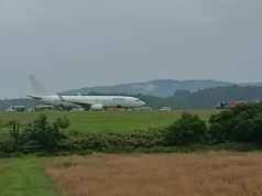 Balice. Samolot wypadł z pasa startowego