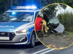 Tragedia pod Lelowem. Kierowca poniósł śmierć na miejscu, w aucie dziecko