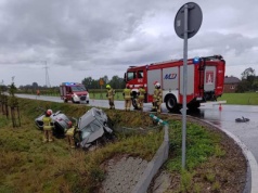 Poważny wypadek na obwodnicy Łańcuta. Trzy osoby w szpitalu