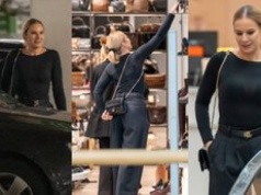 Marta Nawrocka ruszyła na łowy zakupowe do centrum handlowego. Tym razem postawiła na czarną stylizację