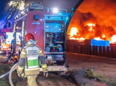 Ogień nad Czeladzią. Pożar w hali produkującej pompy ciepła