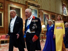 Wystawny bankiet i salwy honorowe. Tak król Karol III przyjął Donalda Trumpa