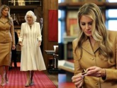 Melania Trump zadała szyku w karmelowym zestawie podczas pożegnania z królem Karolem III i królową Camillą