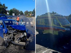 Karetka na sygnale zderzyła się z osobówką. Groźny wypadek w Radomiu