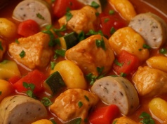 ​Drobiowe (i jesienne) leczo według Karoliny Stolarskiej-Bigos - z dyniowymi kluskami i... białej kiełbasy