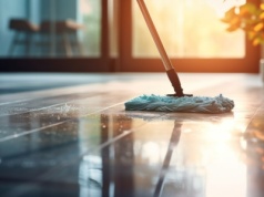 Dodaj odrobinę do wiadra z wodą. Panele będą lśnić, jak nowe