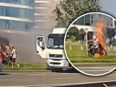 Chwile grozy w Warszawie. Jechał elektrycznym wózkiem inwalidzkim i zaczął się palić