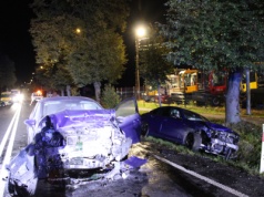 Dziki na jezdni i dwa rozbite samochody. Ranna 7-latka