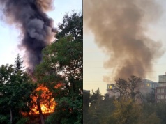 Ogromny pożar przy Żwirki i Wigury.  Poważne utrudnienia w ruchu w kierunku wyjazdu z Warszawy