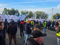 Protest górników i hutników w Sławkowie. Trwa blokada Euroterminala