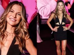 Anna Lewandowska w czarnej sukience z wycięciami bryluje na pokazie Victoria's Secret