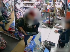 Rzucił się na sprzedawczynię z piłą mechaniczną. Jest nagranie