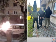 Miał podpalać auta z ukraińskimi tablicami. Policja ujawnia, co znaleziono w mieszkaniu