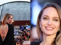 Angelina Jolie w czarnej kreacji odsłania gigantyczne tatuaże na plecach podczas filmowej premiery. Robi wrażenie?