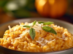 Smaki jesieni: dyniowe risotto z mięsno-ziołowymi klopsikami