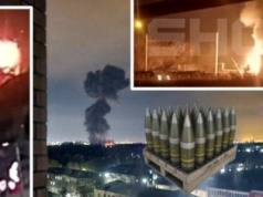 Detonacja w środku nocy! Wielki zakład amunicji wyleciał w powietrze (WIDEO)