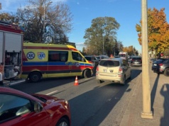 Karambol w centrum Tarnowa. Jedna osoba w szpitalu. Utrudnienia w ruchu