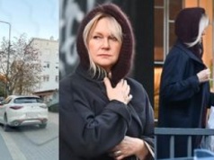 Zakapturzona Grażyna Torbicka parkuje NA ZAKAZIE i zastawia garaż, po czym idzie na zakupy do apteki