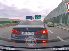 Kierowca BMW myślał, że jest szeryfem. O włos od katastrofy