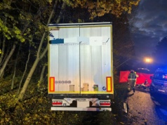 Śmiertelne wypadek na drodze krajowej nr 17. Nie żyje kierowca ciężarówki (zdjęcia)