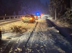 Ale sypnęło śniegiem! Paraliż na ważnej drodze, trasa została zamknięta