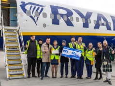 W poniedziałek wystartował pierwszy samolot Ryanair z Rzeszowa do Edynburga w Szkocji