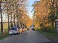 Kolizja dwóch samochodów. Nidek