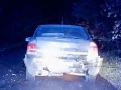 Z promilami za kierownicą zakończył jazdę na tylnym zderzaku innego auta