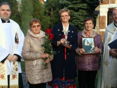 Wprowadzenie relikwii św. Rity do kościoła w Bruśniku