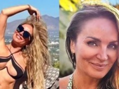 Eva Halina Rich z "Żona Hollywood" opala 58-letnie ciało nad basenem w Kalifornii (FOTO)