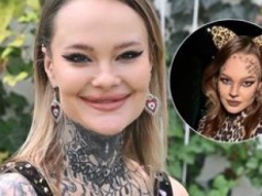 Monika Miller jako lamparcica. Taki strój wybrała na Halloween