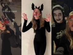 "Upiorni" Anna i Robert Lewandowscy buszują po barcelońskiej okolicy z córkami w poszukiwaniu cukierków (ZDJĘCIA)