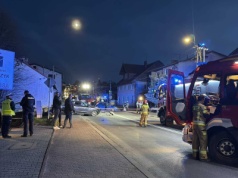 Kolizja na krajówce. Droga zablokowana. Kalwaria Zebrzydowska